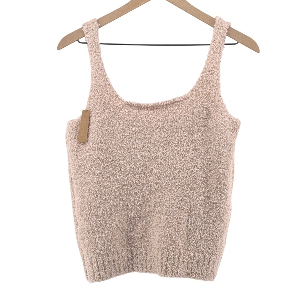 SKIMS Cozy Knit Tank Women 2X/3X Dusk Pink Sleeveless Scoop Neck NEW‎ Stretchy